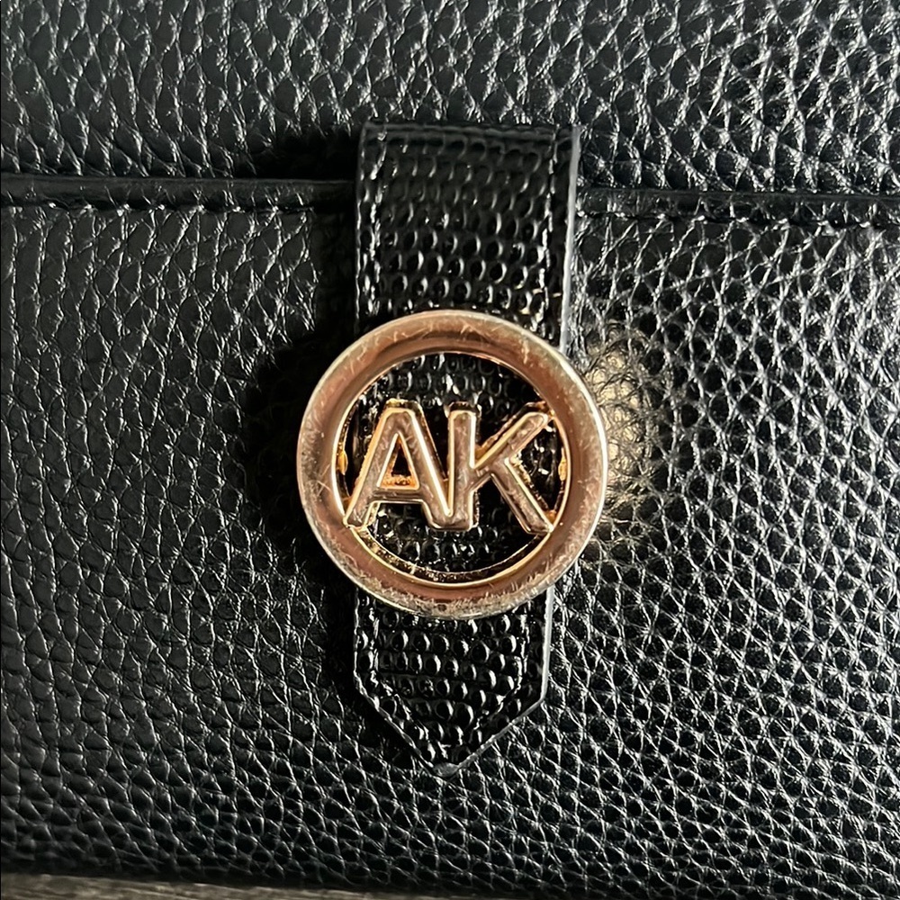 Anne Klein Black and Gold Wristlet Clutch - Picture 2 of 5